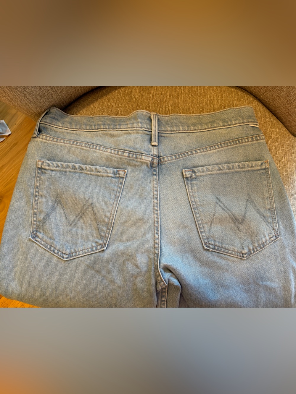 Mother Denim "The Bookie Sneak" jeans Cool As A Cat wash wide leg high waist 31 - Picture 5 of 6